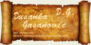 Dušanka Gašanović vizit kartica